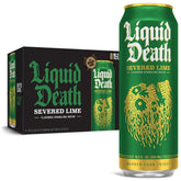 Liquid Death, Severed Lime, Lime-Flavored Sparkling Water, 8-Pack (19.2oz Cans), Low Calorie & No Artificial Sweeteners