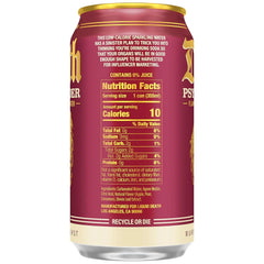 Liquid Death Soda-Flavored Sparkling Water - Psycho Cider (Apple Cinnamon), Less Sugar*, Huge Flavor, No Caffeine, No Artificial Sweeteners, 12 Fl Oz (Pack of 12)