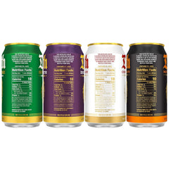 Liquid Death Soda-Flavored Sparkling Water - Fan Favorites Variety, Less Sugar*, Huge Flavor, No Caffeine, No Artificial Sweeteners, 4 Flavors: Lime, Doctor Death, Cherry, and Orange, 12 Fl Oz (Pack of 12)