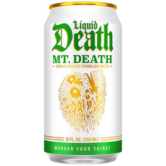 Liquid Death Soda-Flavored Sparkling Water - MT. DEATH, Less Sugar*, Huge Flavor, No Caffeine, No Artificial Sweeteners, 12 Fl Oz (Pack of 12)
