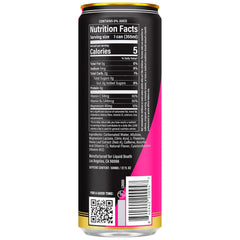 Liquid Death Sparkling Energy - Scary Strawberry, Zero Sugar Energy Drink, Unextreme Caffeine 100mg, Essential Vitamins, 12 Fl Oz (Pack of 12)