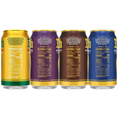 Liquid Death Soda-Flavored Sparkling Water - Classic Variety 2, Less Sugar*, Huge Flavor, No Artificial Sweeteners, 4 Flavors: Sinister Ginger, Doctor Death, Cola, Root Beer, 12 Fl Oz (Pack of 12)