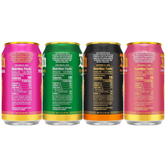 Liquid Death Soda-Flavored Sparkling Water - Modern Variety, Less Sugar*, Huge Flavor, No Caffeine, No Artificial Sweeteners, 4 Flavors: Lime, Orange, Strawberry, Piña Killada 12 Fl Oz (Pack of 12)