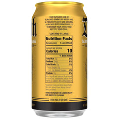 Liquid Death Soda-Flavored Sparkling Water - Mango Chainsaw (Mango Orange), Less Sugar*, Huge Flavor, No Caffeine, No Artificial Sweeteners, 12 Fl Oz (Pack of 12)